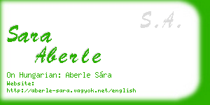 sara aberle business card